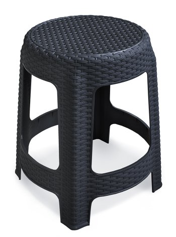 BANQUETA "PREMIUM" RATTAN - PRETA