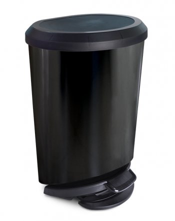 LIXEIRA COM PEDAL 20L - PRETA