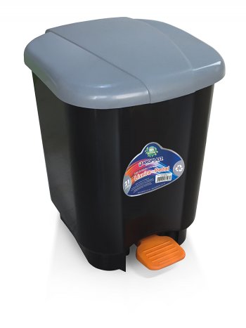 LIXEIRA COM PEDAL 21L - DESMONTADO
