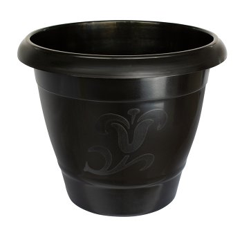 VASO REDONDO GRANDE - PRETO