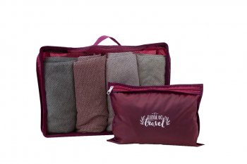 Travel bag c/ziper G- Vinho