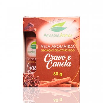 VELA PERFUMADA AMAZÔNIA AROMAS 60G CRAVO E CANELA