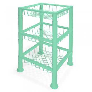 Organizador/Fruteira Premium 3 Andares – Verde Harmonia