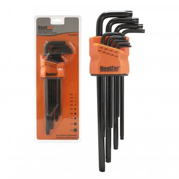 BF JG CHAVE TORX PRETA LONGA 9PCS