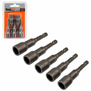 BF SOQUETE CANHAO MAGNETICO 7/16POL X 65MM 5PCS