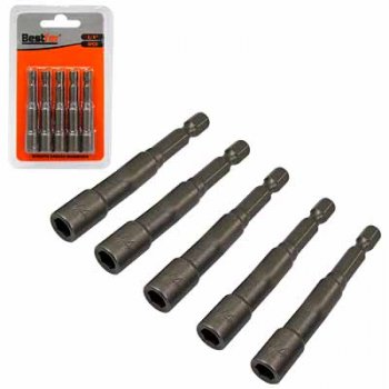 BF SOQUETE CANHAO MAGNETICO 1/4POL X 65MM 5PCS