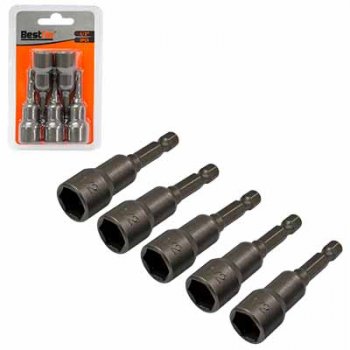 BF SOQUETE CANHAO MAGNETICO 1/2POL X 65MM 5PCS