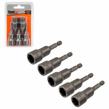 BF SOQUETE CANHAO MAGNETICO 12MM X 65MM 5PCS